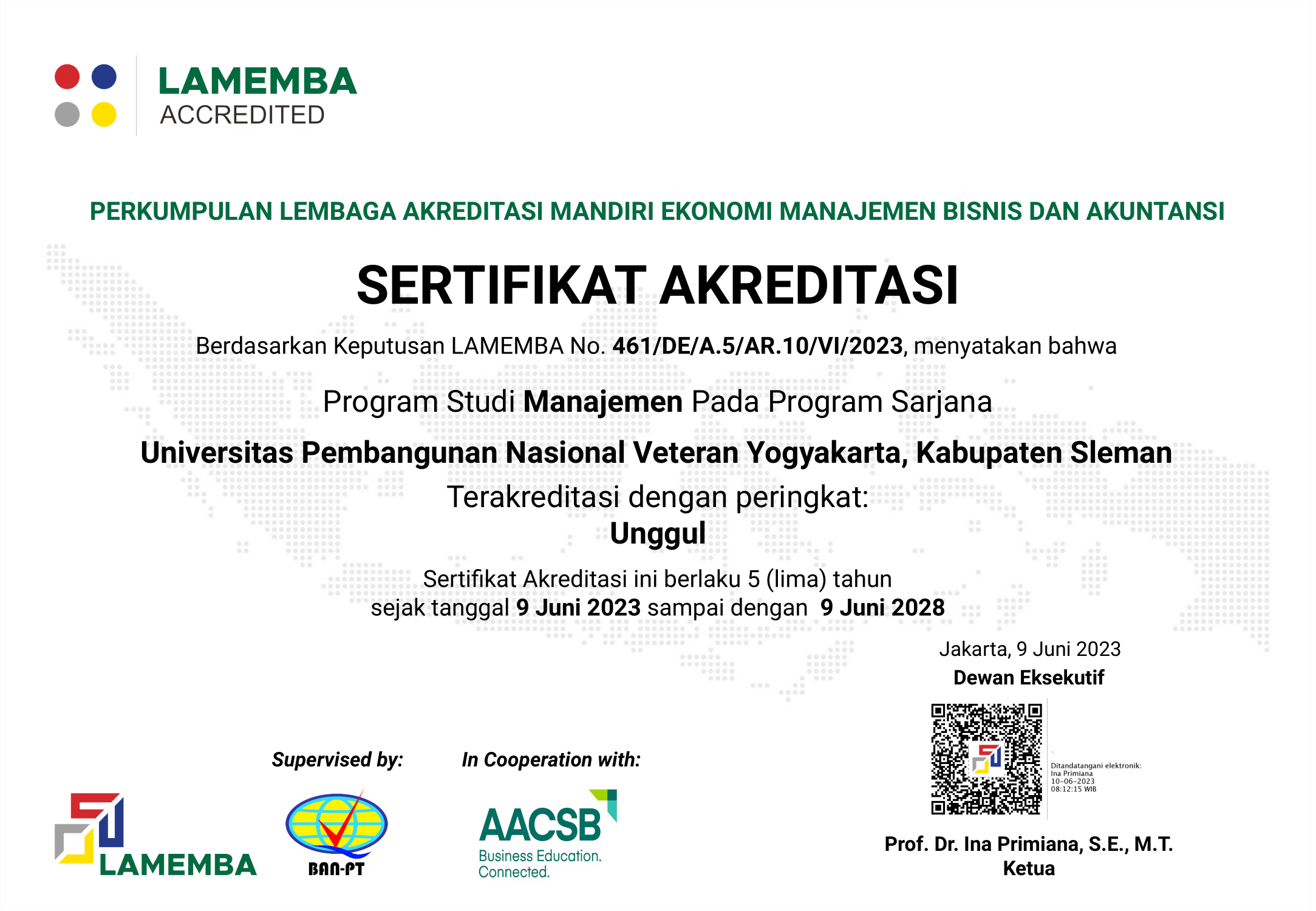 Akreditasi Prodi S1 Manajemen